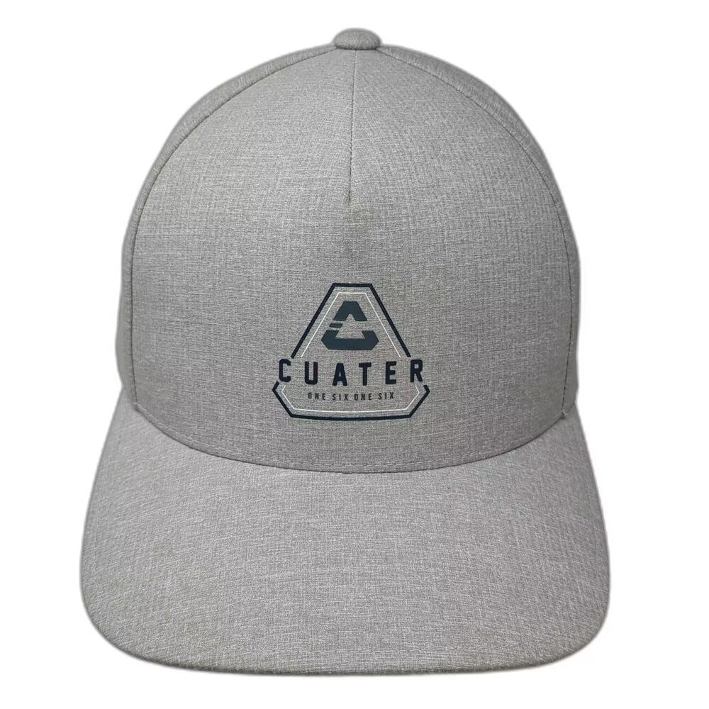 Cuater 5 Panel Hat Gray Fitted XL Flexfit Delta Polyester Embroidered Logo Cap